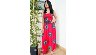 bali clothing hand pattern rayon printing jumpsuit